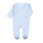 BST-014 Blue Stripes Zipper footie.