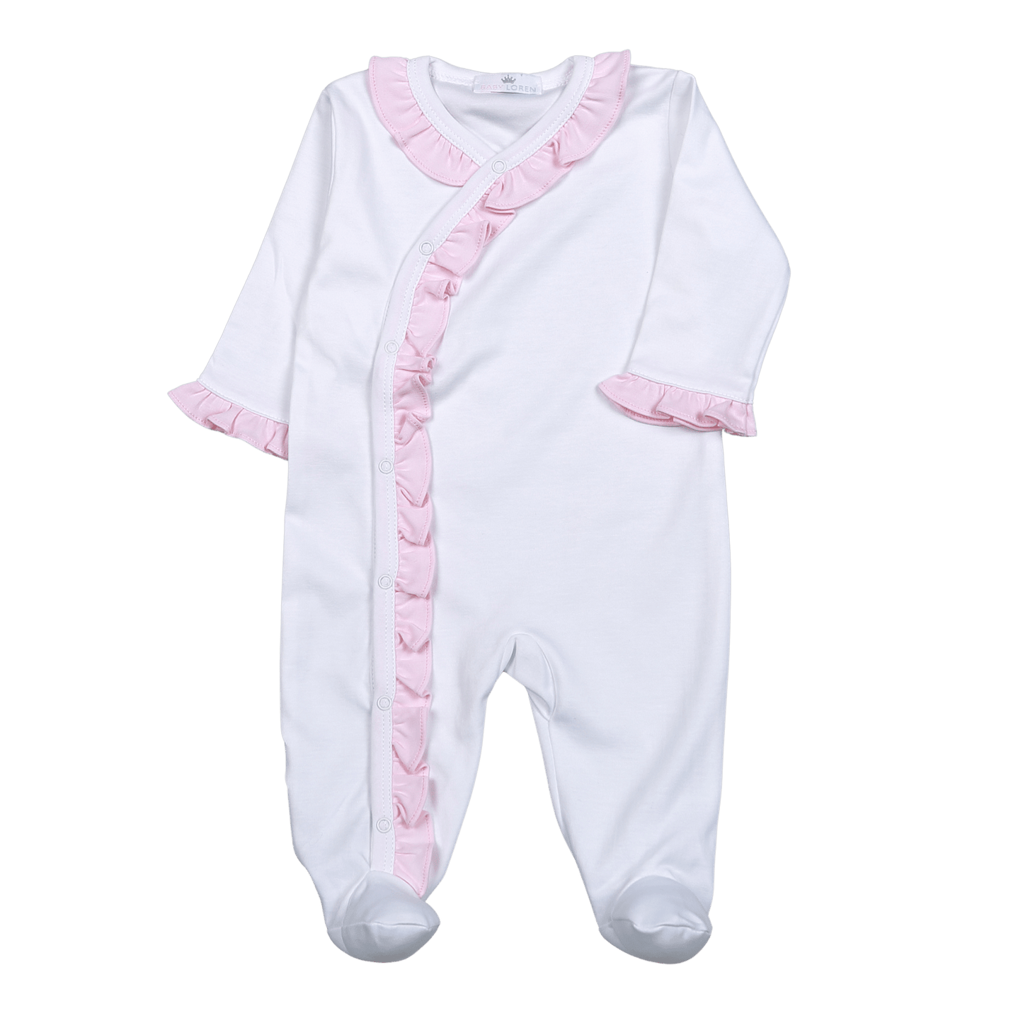 LIL-014 Lily Kimono Footie Pink Ruffles.