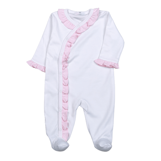LIL-014 Lily Kimono Footie Pink Ruffles.
