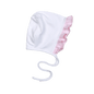 LIL-015 Lily  White and Pink Bonnet.