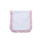 LIL-018 Lily White and Pink Ruffles Burping Pad.