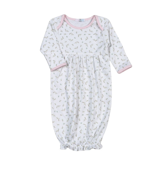 BEL-012 Bella Pink   Floral Pima Gown