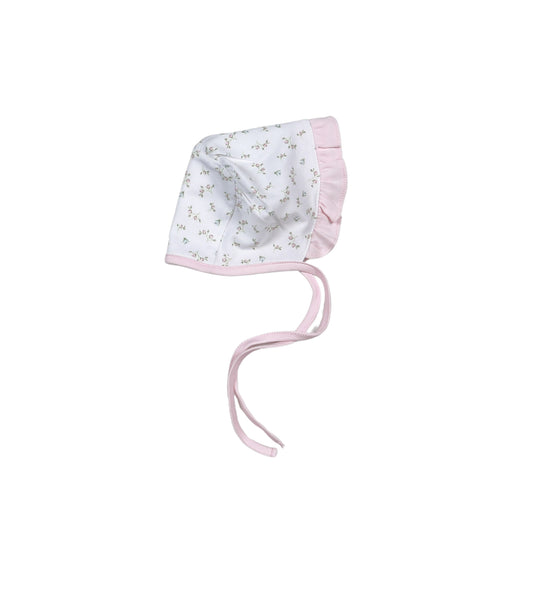 BEL-015 Bella Pink   Floral Pima Bonnet