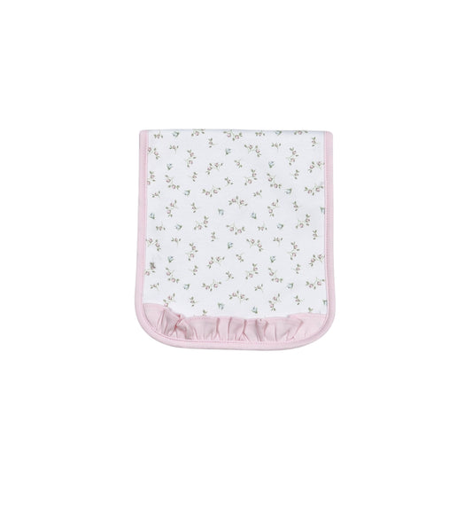 BEL-017 Bella Pink   Floral Pima  Burping Pad