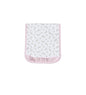 BEL-017 Bella Pink   Floral Pima  Burping Pad