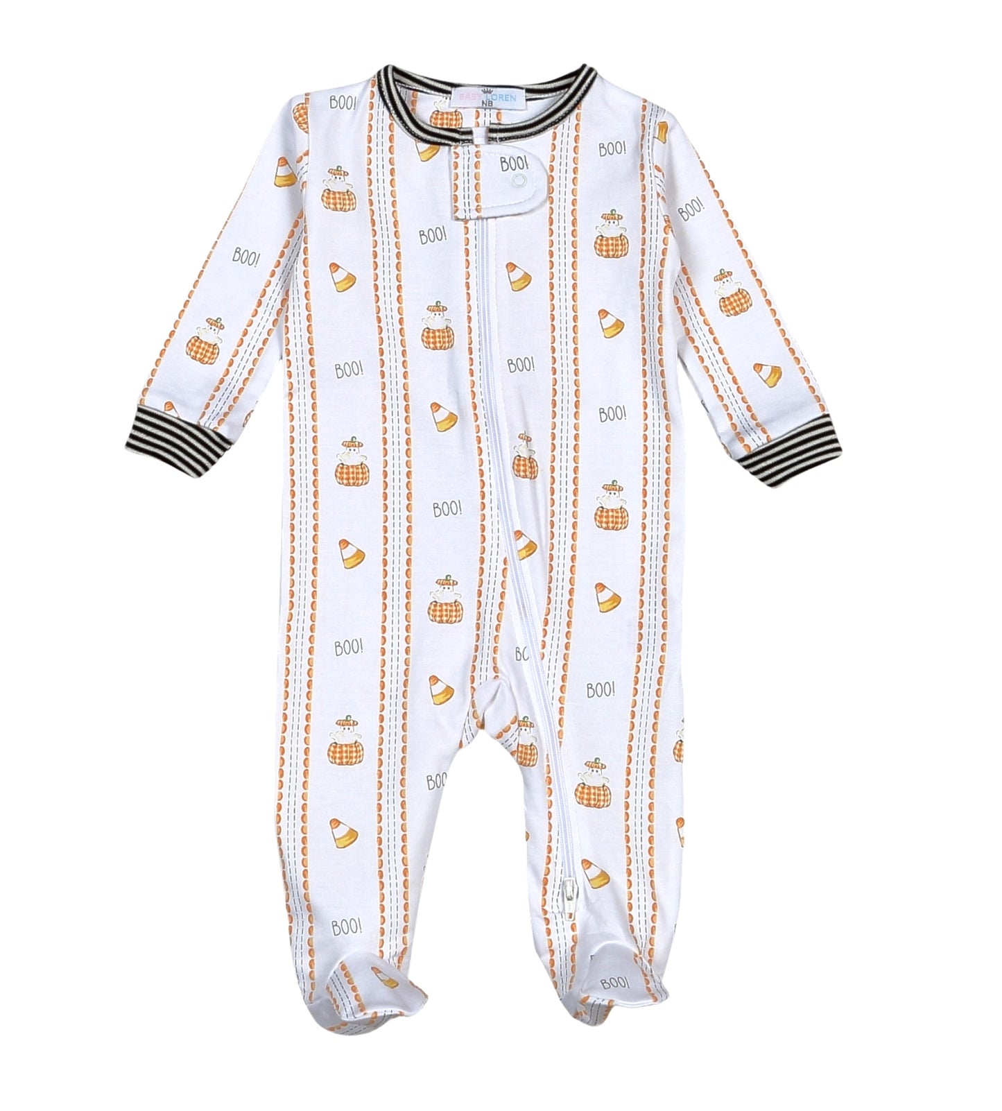 BOO-014 Peek-A-Boo Pima Zipper Footie