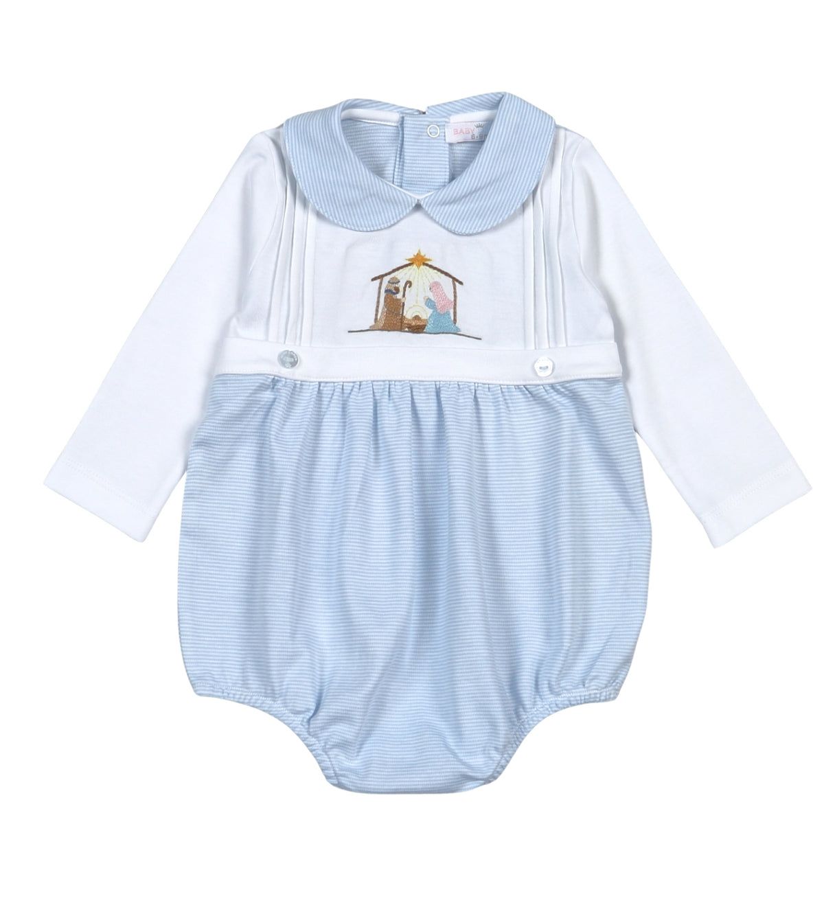 HNI-030 Blue Holly Night Hand Embroidered Bubble