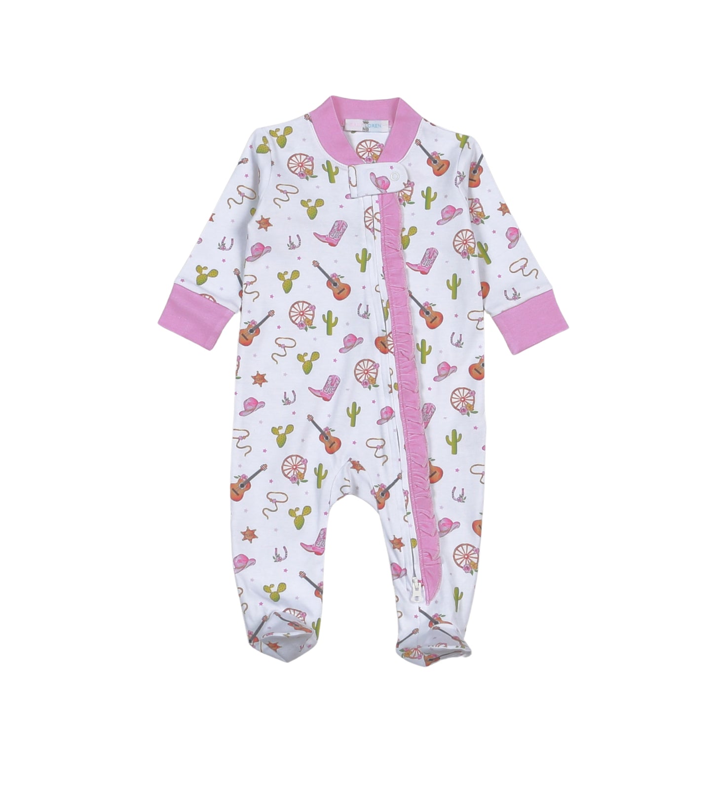 HWK-114 Howdy Kids Pima Zipper Footie