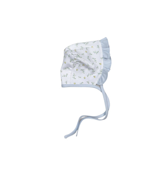 MIA-015 Mia Blue Floral Pima Bonnet