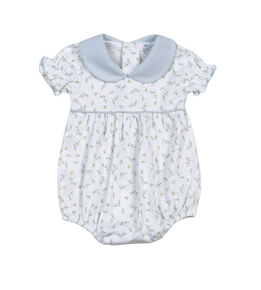 MIA-030 Mia Blue Floral Pima Short Sleeves Bubble