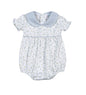 MIA-030 Mia Blue Floral Pima Short Sleeves Bubble