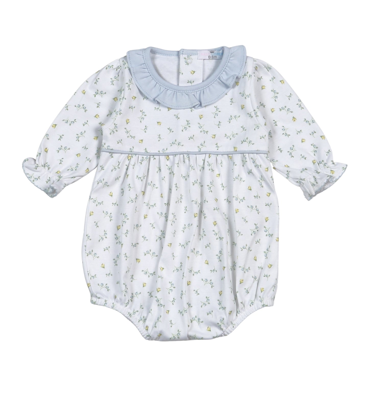 MIA-130 Mia Blue Floral Pima Long sleeves Bubble