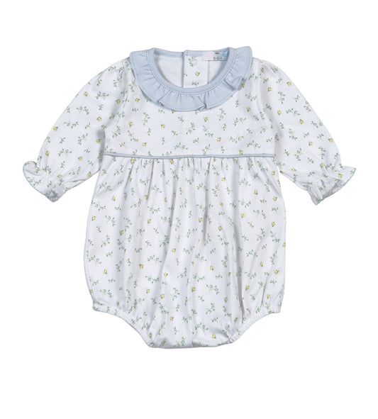 MIA-130 Mia Blue Floral Pima Long sleeves Bubble