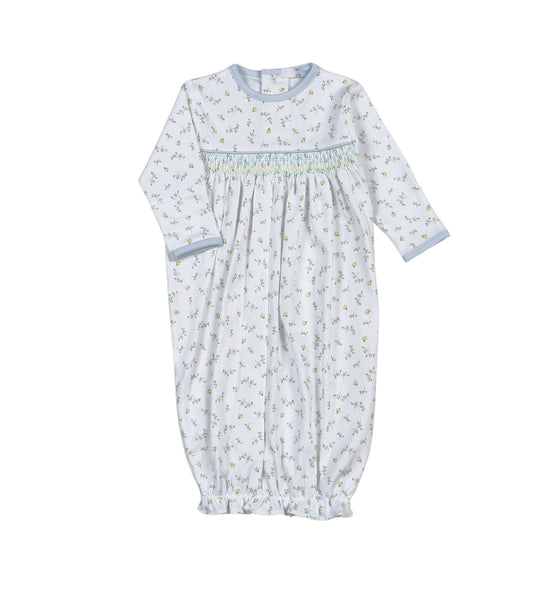 MIA-419 Mia Blue Floral Hand Smk Gown