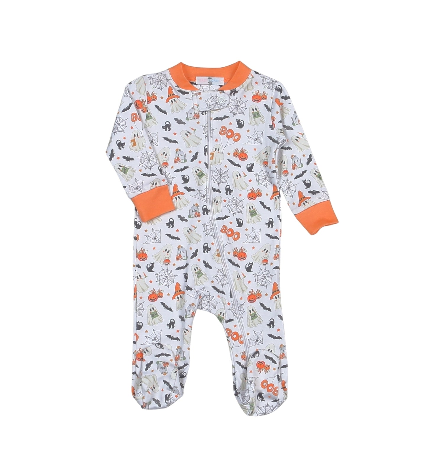 PKP-014 Pumpkin  Pals Pima Zipper Footie