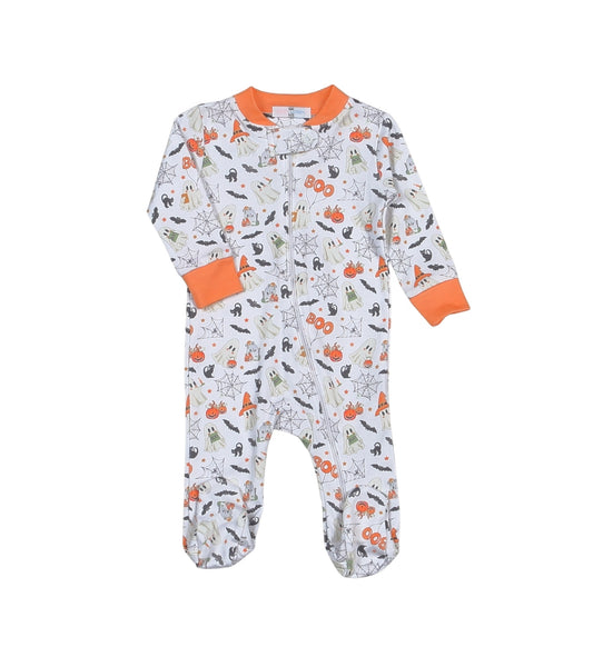 PKP-014 Pumpkin  Pals Pima Zipper Footie