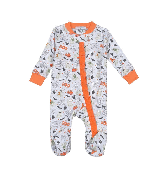 PKP-114 Pumpkin  Pals Pima Zipper Footie