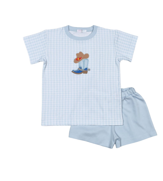 RTI-020 Rodeo Time Pima  Applique Short set