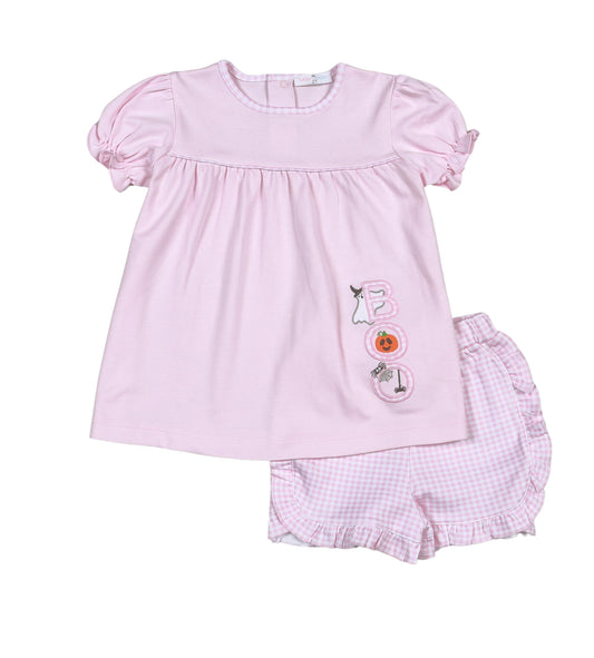 SPK-120 Spooky Pima  Applique Short set