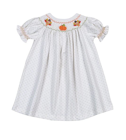 TFD-940 Thankful Day Hand Smk Pima Bishop Dress