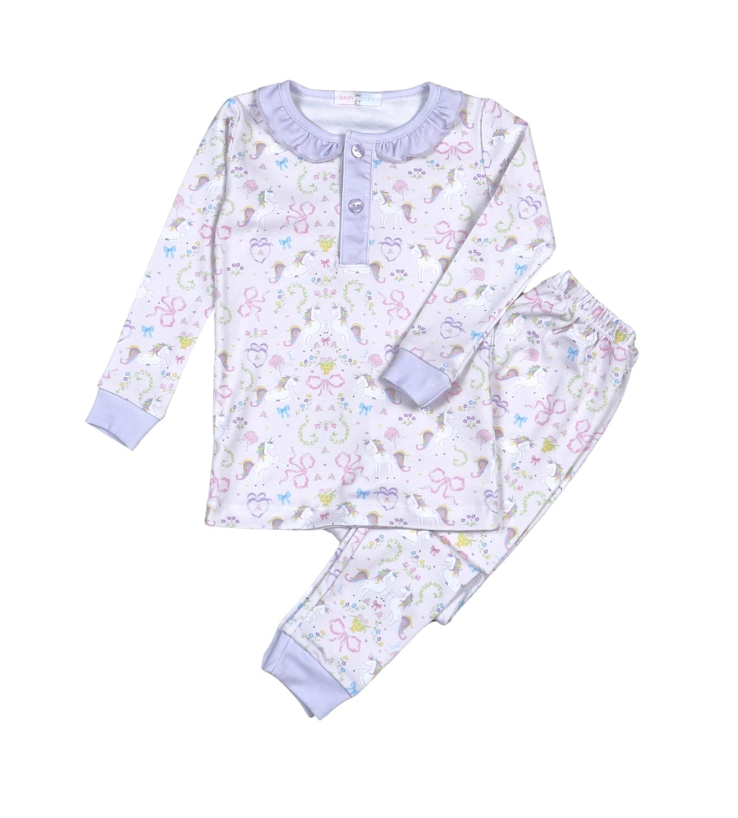 UCR-799 Unicorns Pima Two Pcs Loungewear