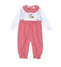 XMC-134 Pink Mallard Ducks Hand Embroidered Romper
