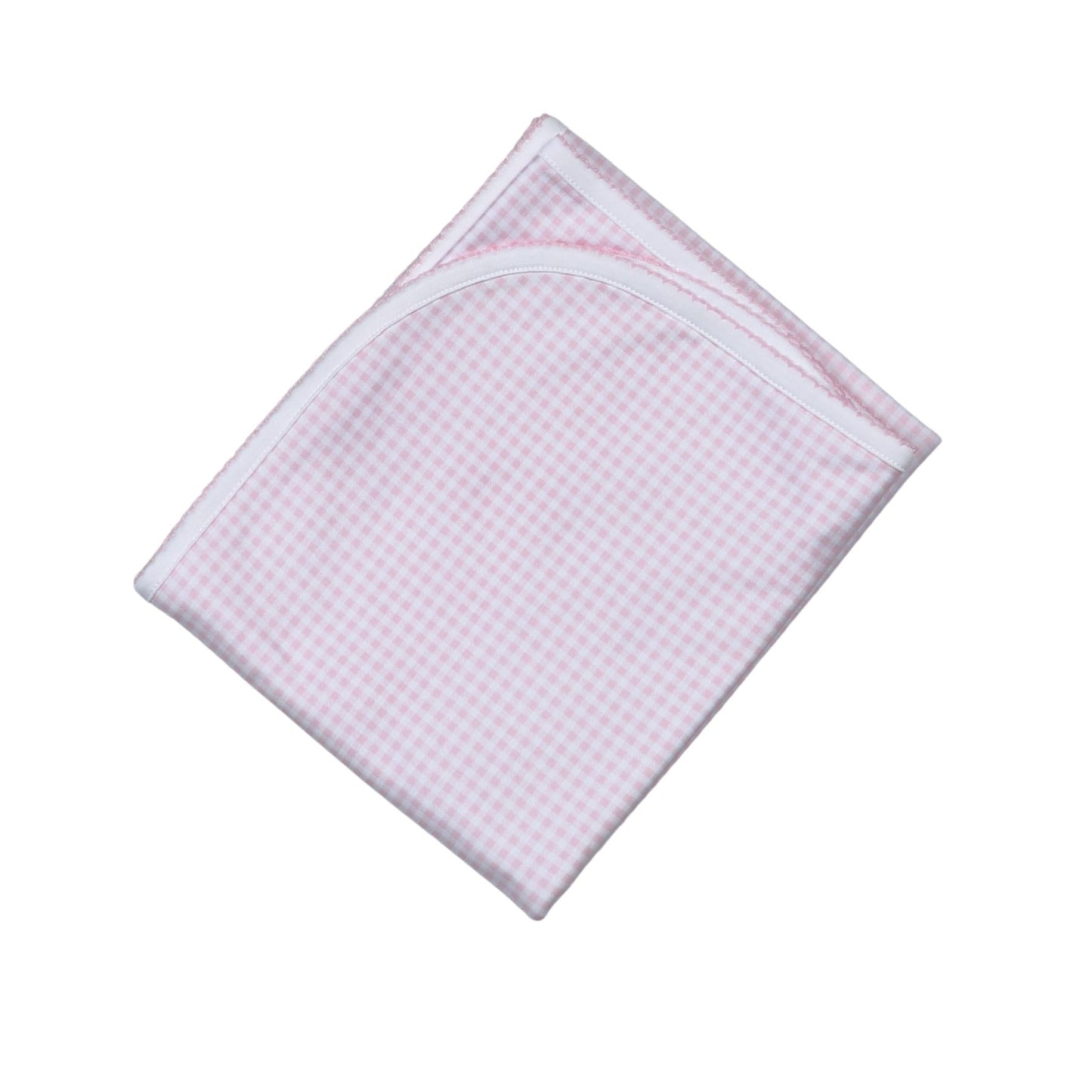 PGG-016 Pink Gingham Receiving Blanket 28" x 29".