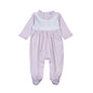 PGG-013 Pink Gingham Two Button footie.
