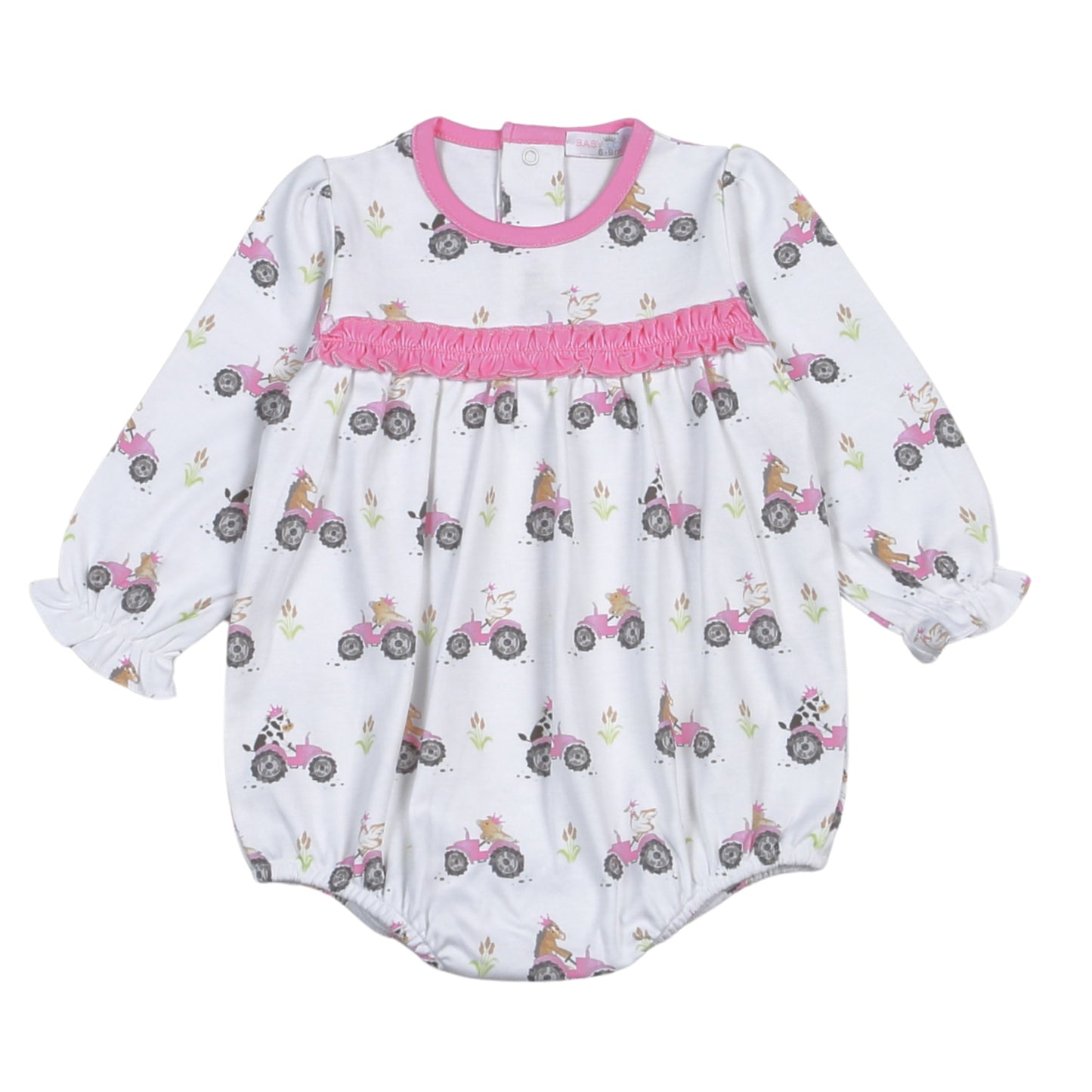 BAR-130 Barnyard Buddies Pima Ruffled Bubble