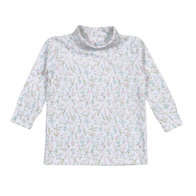 VIV-010 Vivian Floral Pima turtleneck