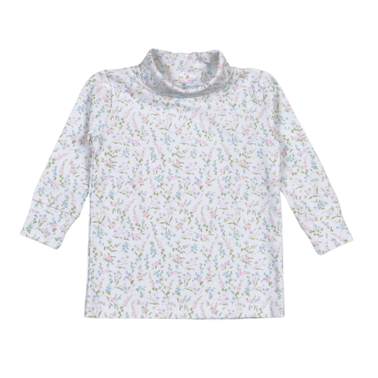 VIV-010 Vivian Floral Pima turtleneck