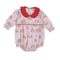 GIN-130 Gingerbread House Pima Ruffled Bubble