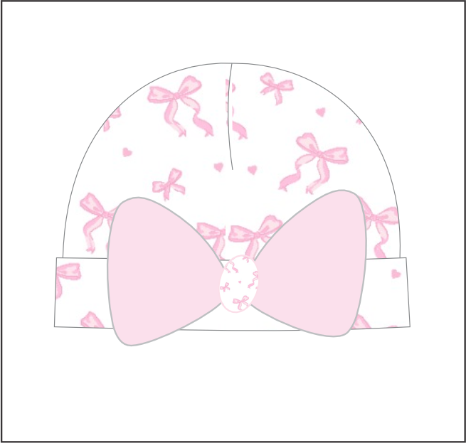 PCQ-015 Pink Coquettes Pima Bow Hat