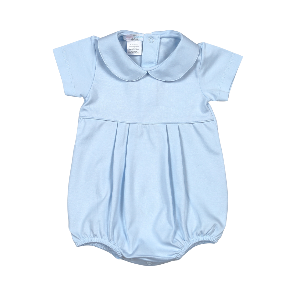 BLU-230 Blue baby collar Pima bubble