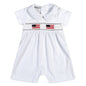 BUS-333 AMERICAN FLAGS HAND SMOCKED PIMA PLAYSUIT