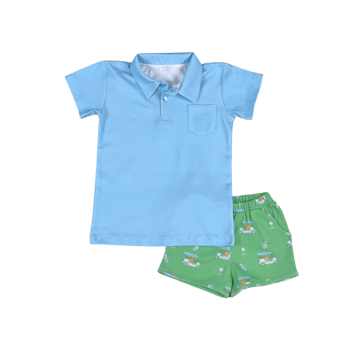 GLF-020 Golf Buddies Blue Diaper Cover Set
