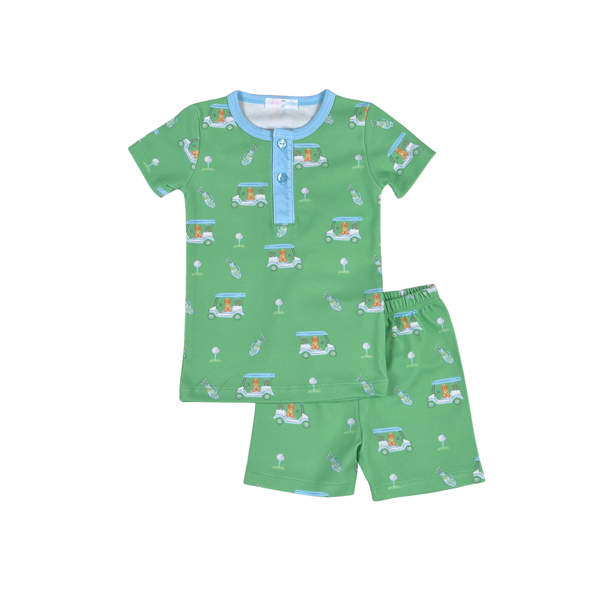 GLF-099 Blue Plaids Jon Two pcs Pjs set Tight Fitting