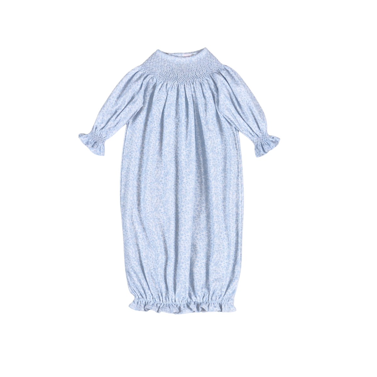 IVY-519 Ivy Floral Hand Smocked Bishop Gown