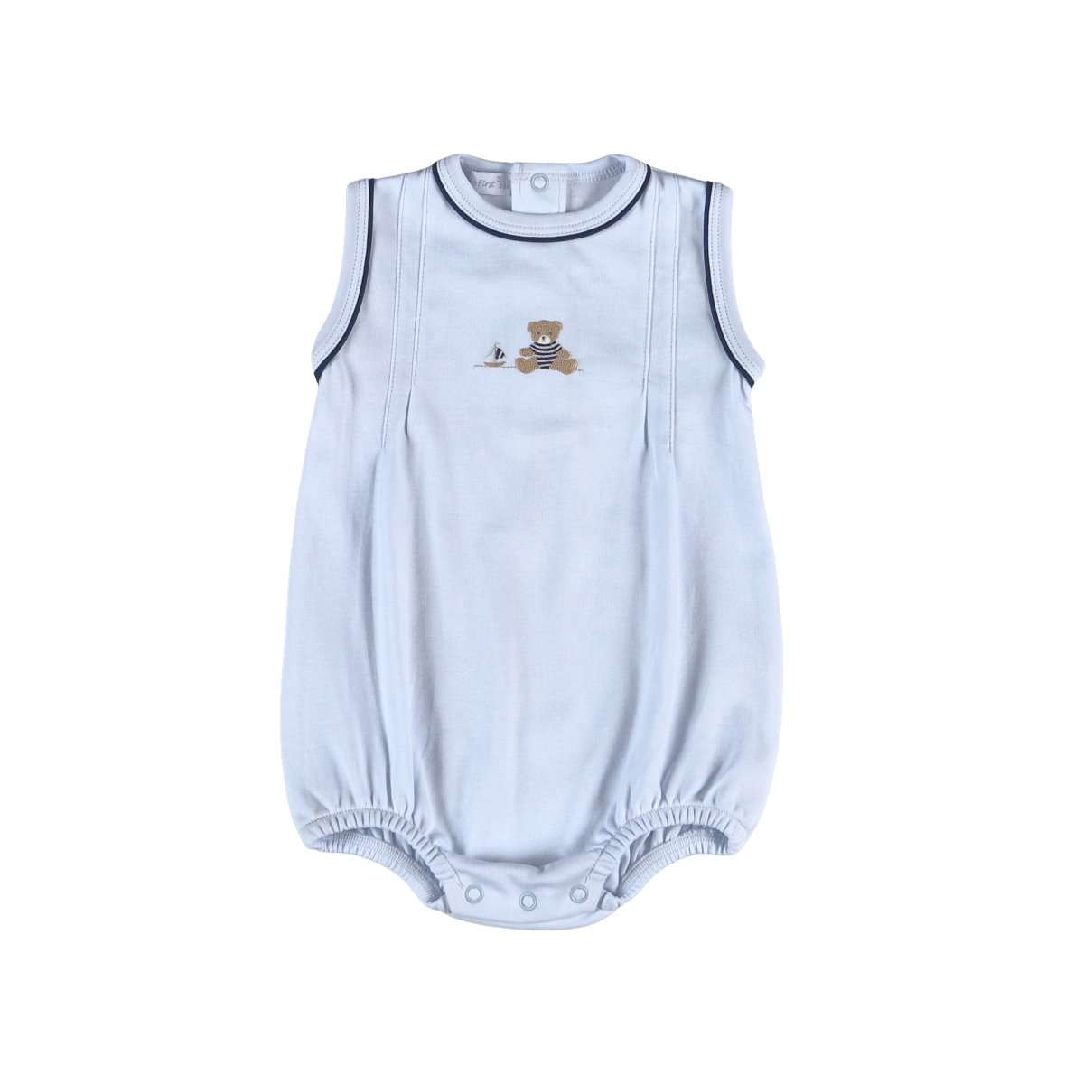 HMR-630 Blue Mariner Bear  Hand Hand Embroidery Bubble