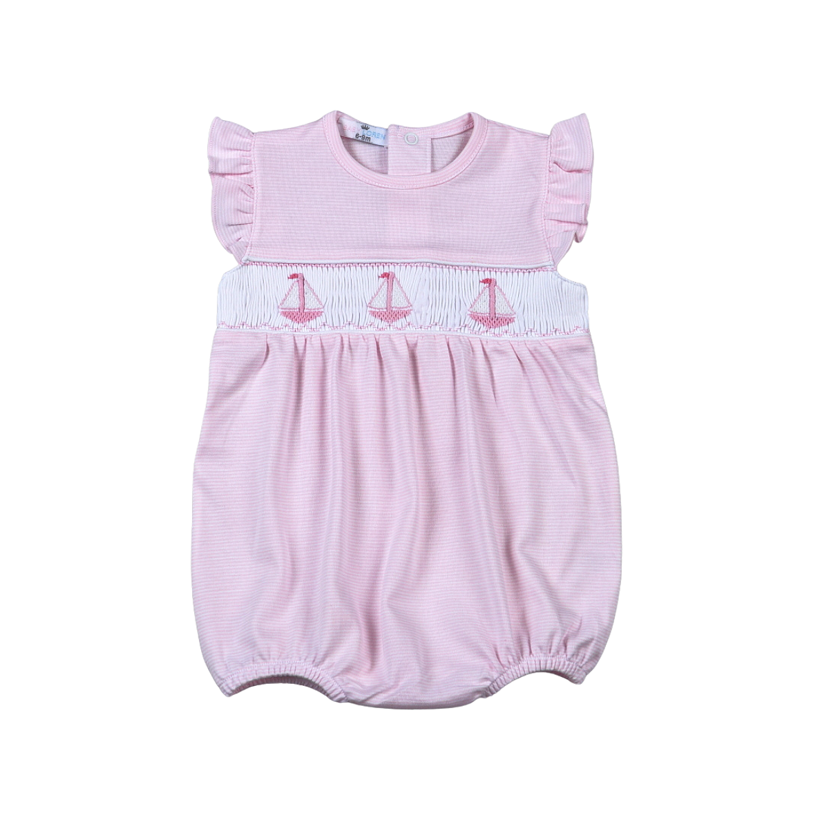 BTG-130 SAIL BOATS HAND SMOCKED PIMA BUBBLE