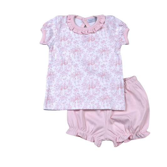 HGI-920  Gigi Pink Toile Ride Diaper Cover Set