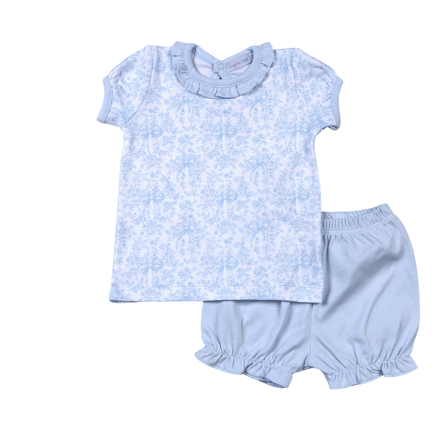 HSI-920  Sisi Blue Toile Ride Diaper Cover Set