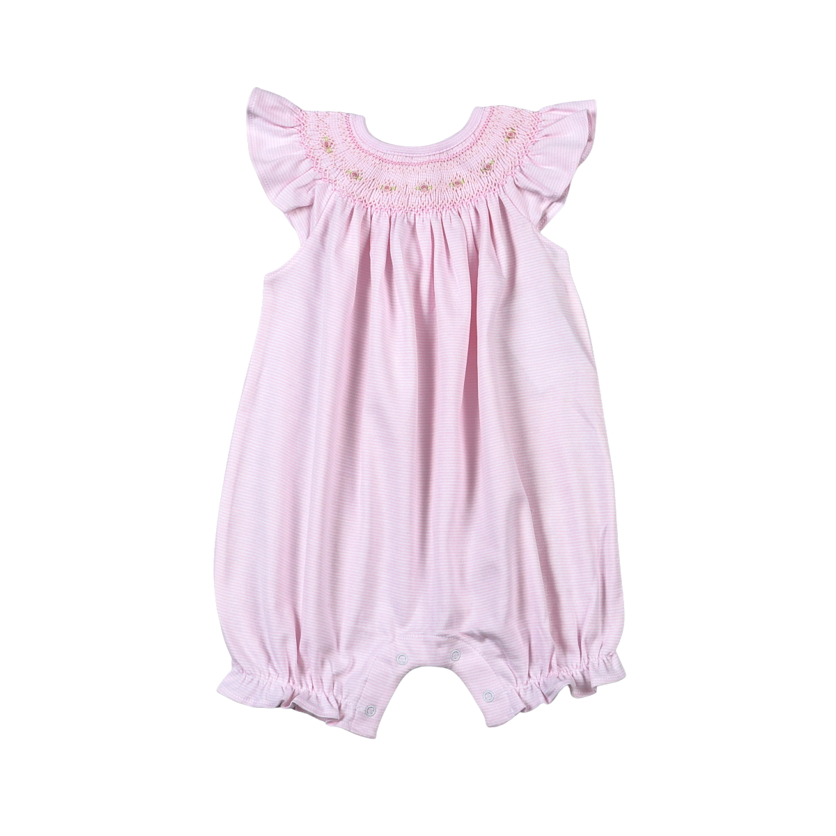 PKS-630 Pink Tiny Stripes Hand Smk Pima Bishop Bubble