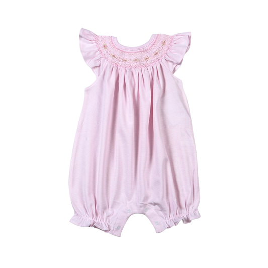 PKS-630 Pink Tiny Stripes Hand Smk Pima Bishop Bubble