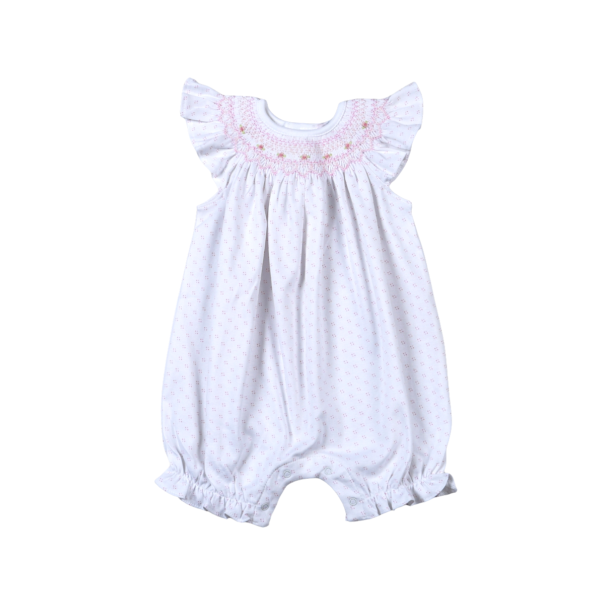 PDS-630 Pink Tiny Dots Hand Smk Pima Bishop Bubble