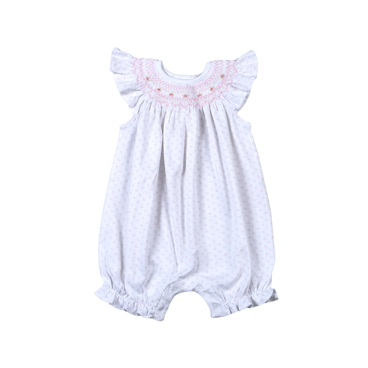 PDS-630 Pink Tiny Dots Hand Smk Pima Bishop Bubble