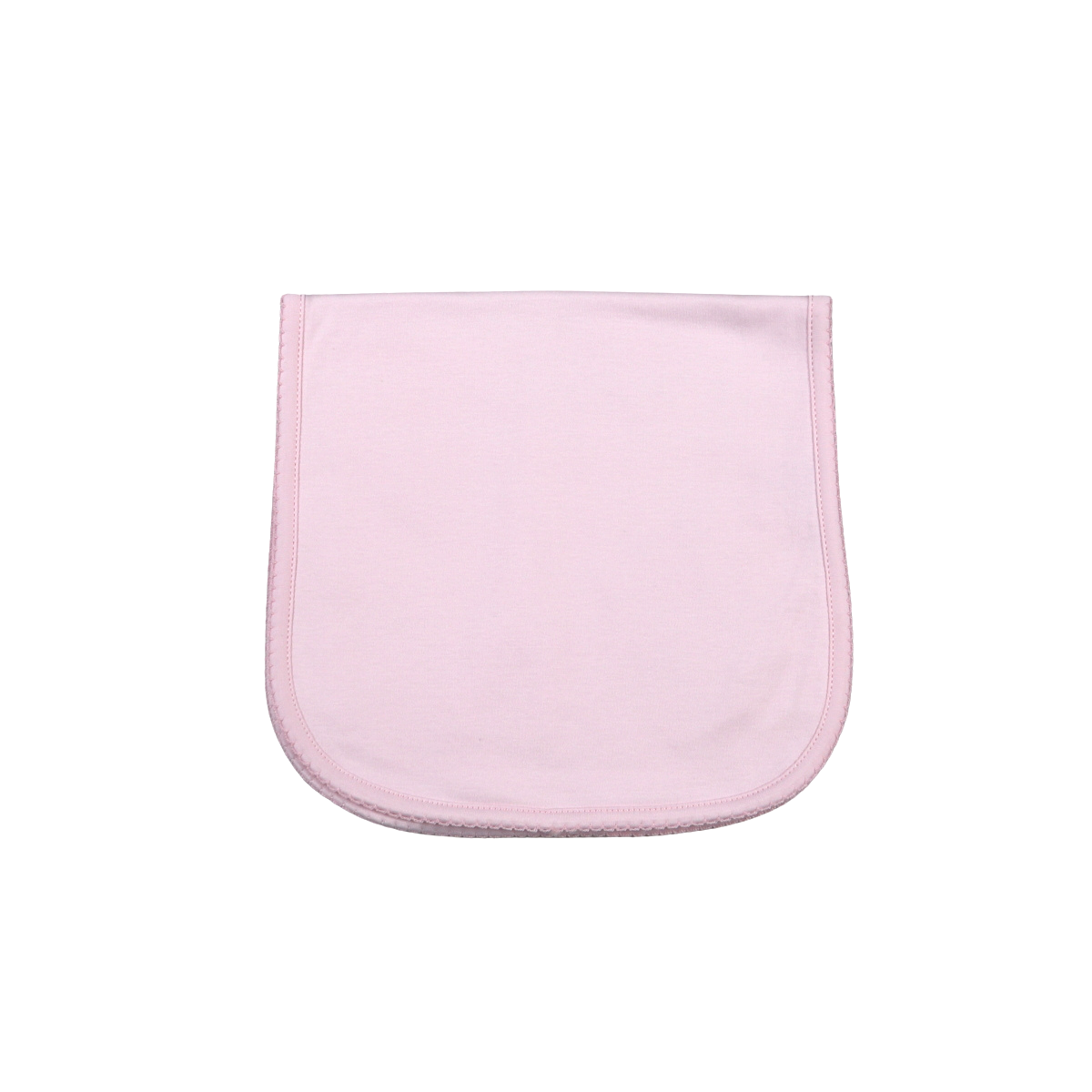 PPP-018 Pink  Burping Pad Pink Picot Trim.