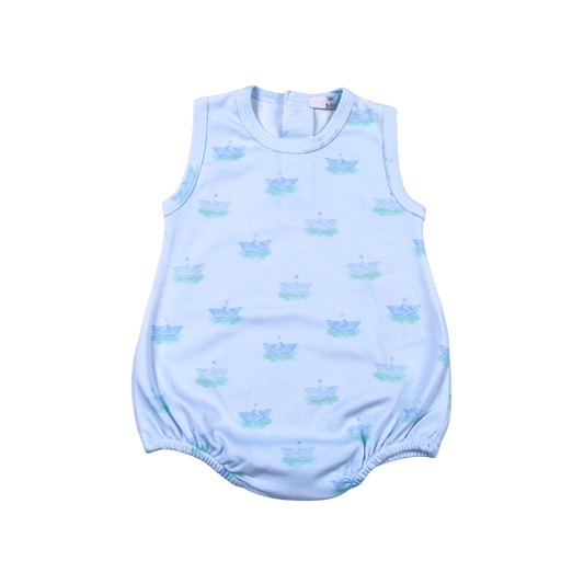 BBT-930 Blue Paper Boats Pima Bubble