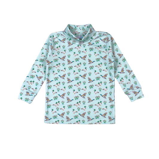 MLK-010 Mallard Ducks Pima turtleneck