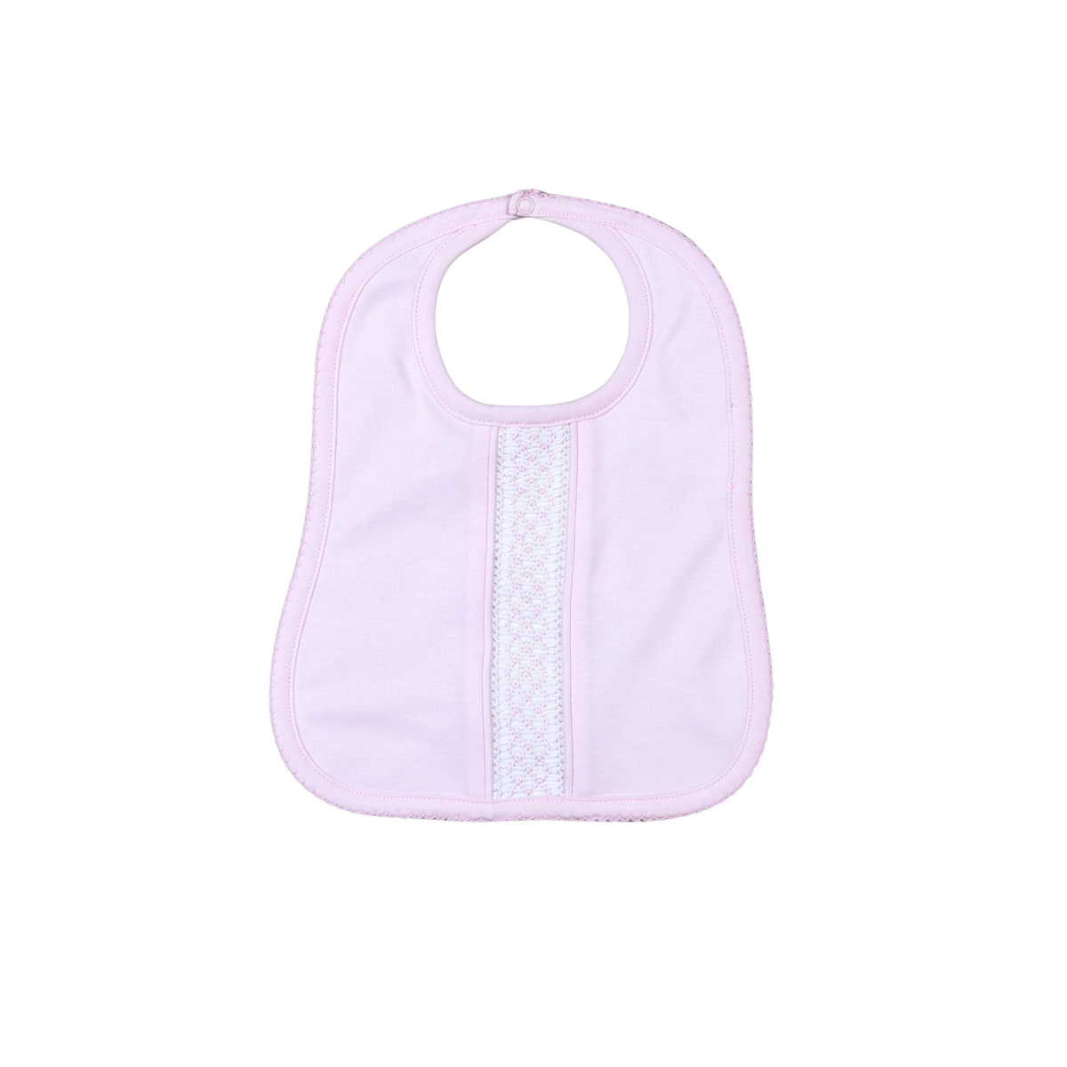 PPP-118 Pink   Pima Hand Smocked BIB